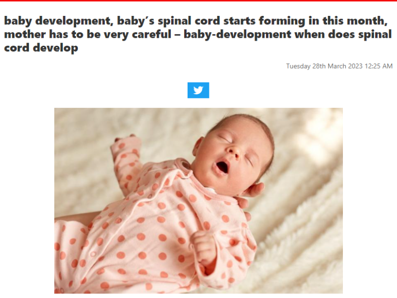 Baby's spinal cord formation: Essential care during development - Motherhood Hospital India.