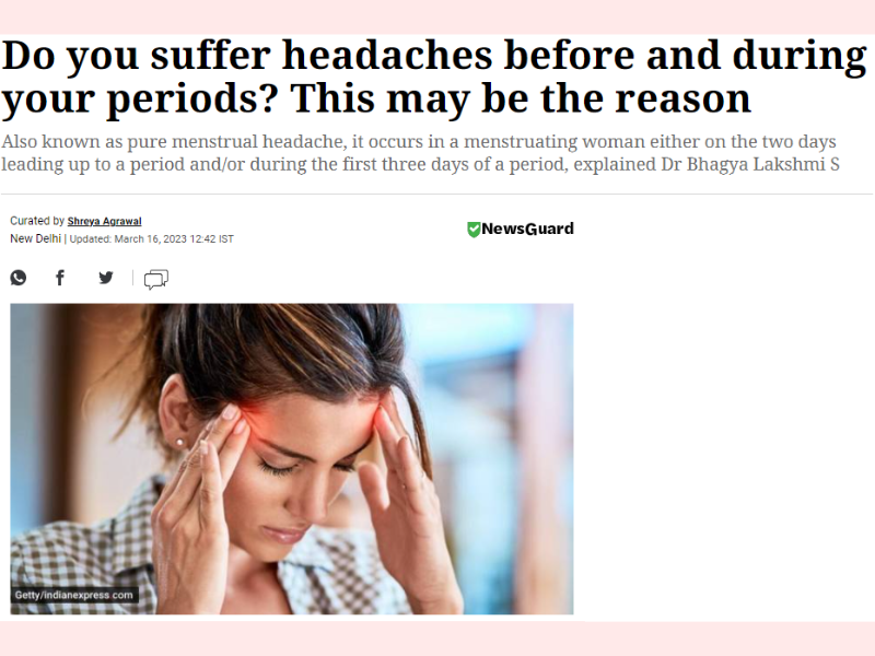 Understanding Period-Related Headaches & Menstruation - Motherhood Hospital India