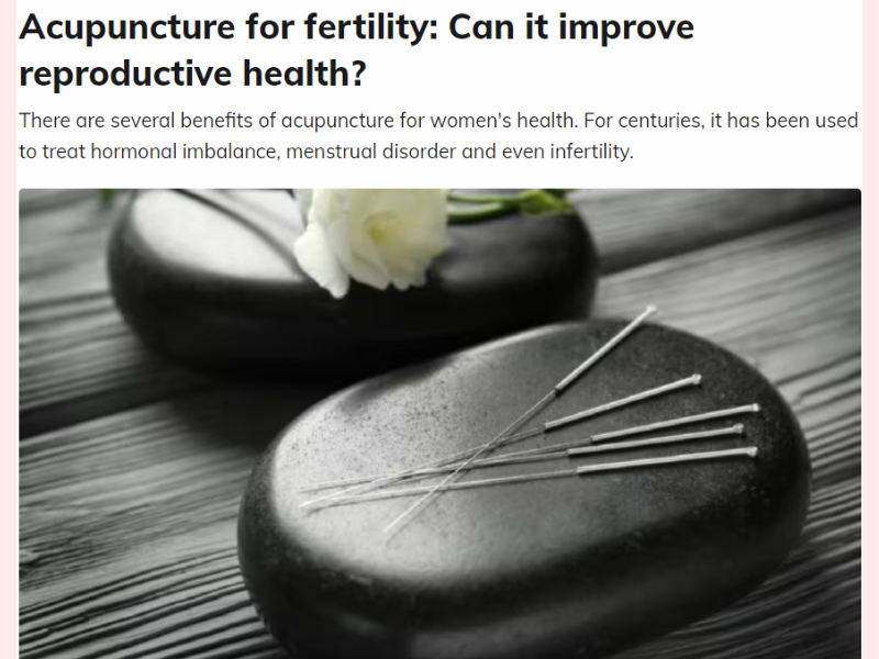 Fertility Boost: Acupuncture Insights - Motherhood Hospital India