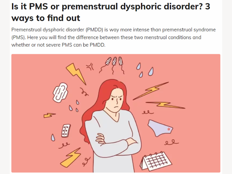 Premenstrual syndrome (PMS): What it is, symptoms, and treatments