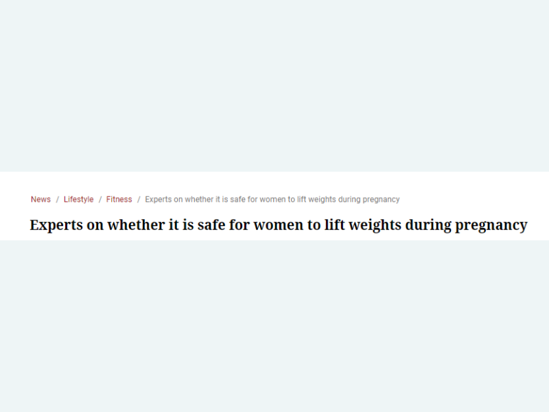 Experts on whether it is safe for women to lift weights during ...