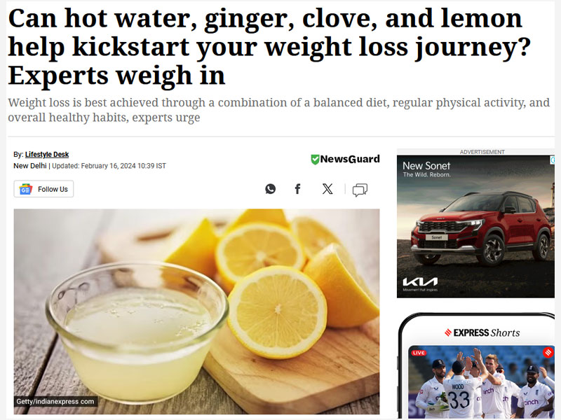 Can hot water, ginger, clove, and lemon help kickstart your weight loss