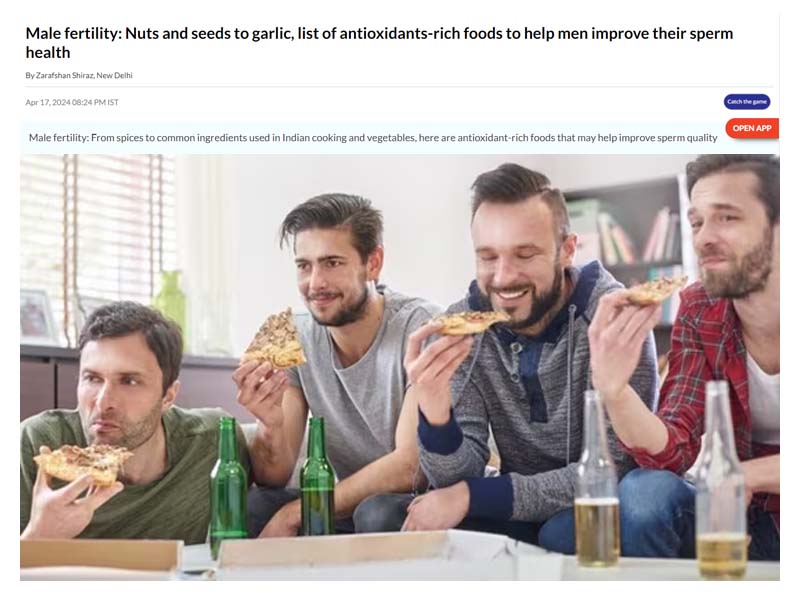 Male fertility Nuts and seeds to garlic, list of antioxidantsrich