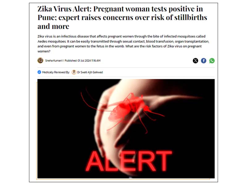 Zika Virus Alert Pregnant woman tests positive in Pune; expert raises