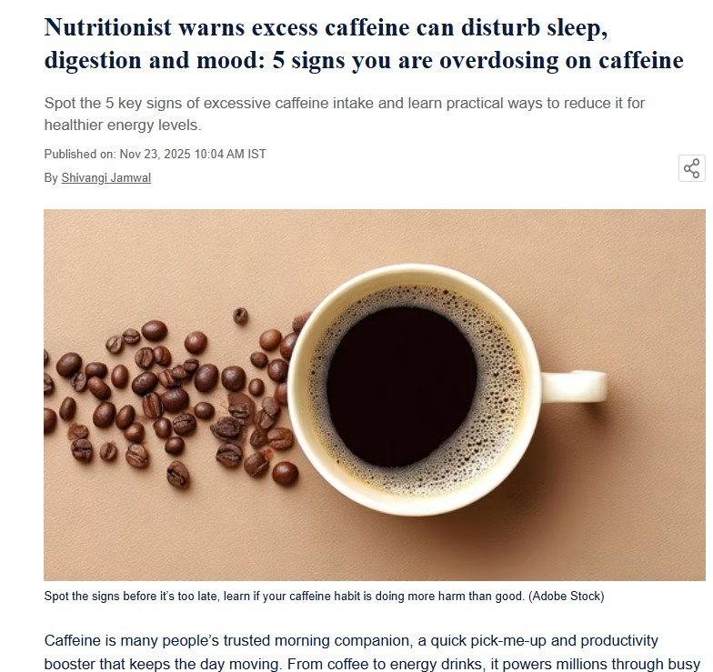 Caffeine can disturb sleep